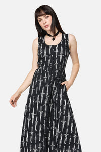 Dangerfield NZ - Dagger Goth Maxi Dress - black