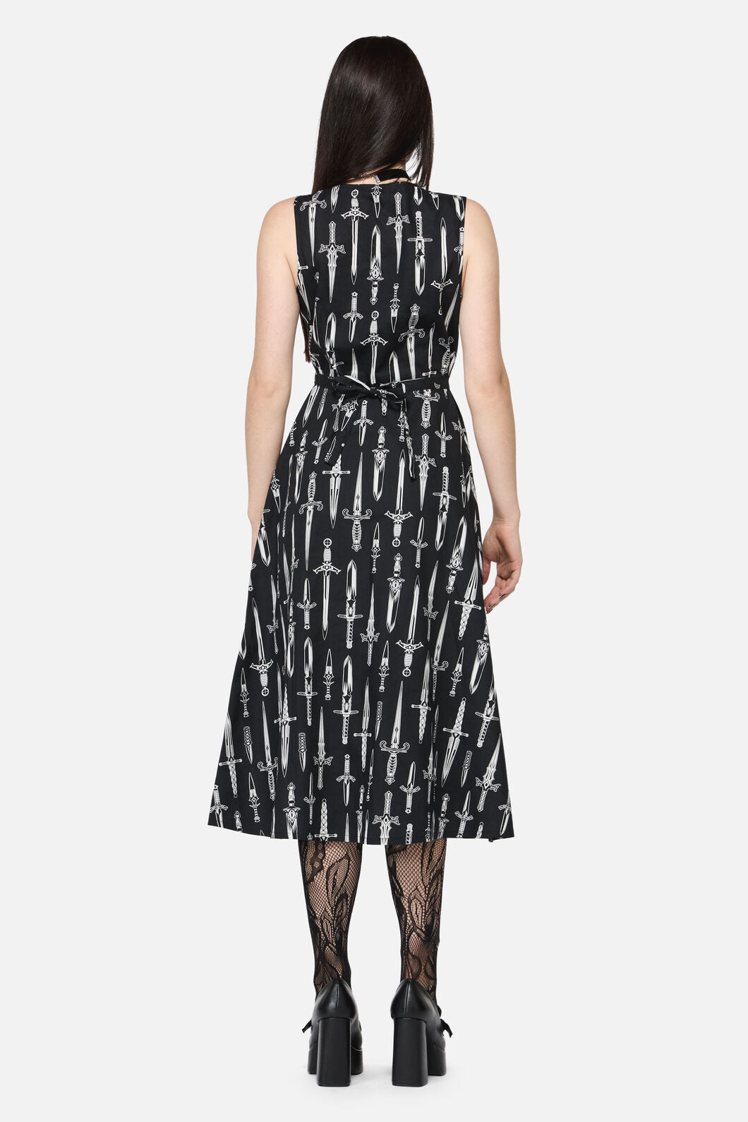 Dangerfield NZ - Dagger Goth Maxi Dress - black