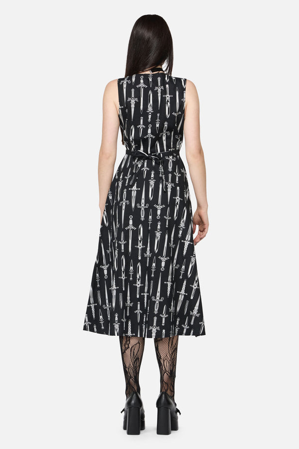 Dangerfield NZ - Dagger Goth Maxi Dress - black