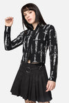 Dangerfield NZ - Dagger Goth Zip Cardigan - black