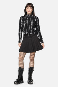 Dangerfield NZ - Dagger Goth Zip Cardigan - black