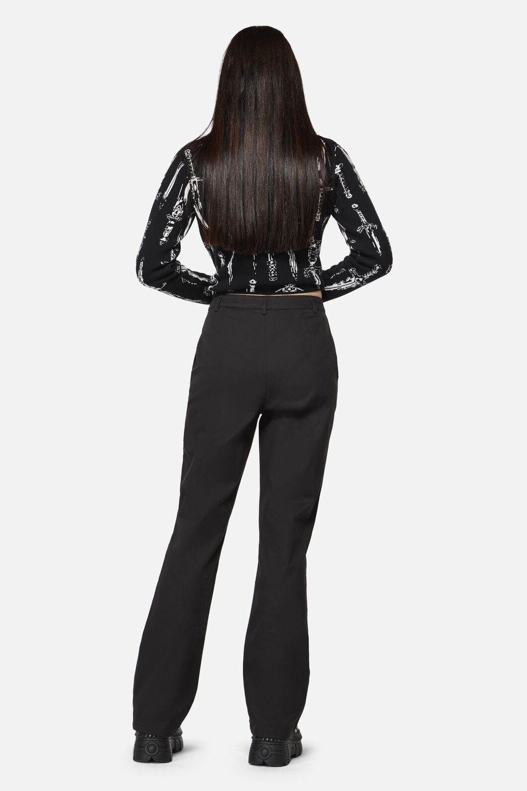 Dangerfield NZ - Dagger Goth Flare Pant - black