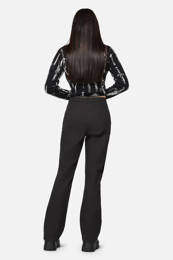 Dangerfield NZ - Dagger Goth Flare Pant - black