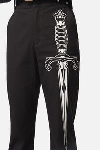 Dangerfield NZ - Dagger Goth Flare Pant - black