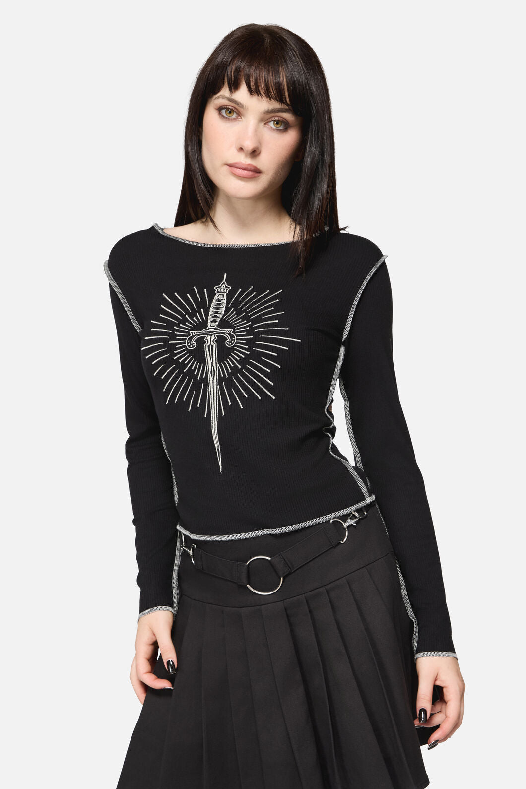 Dangerfield NZ - Dagger Goth Top - black