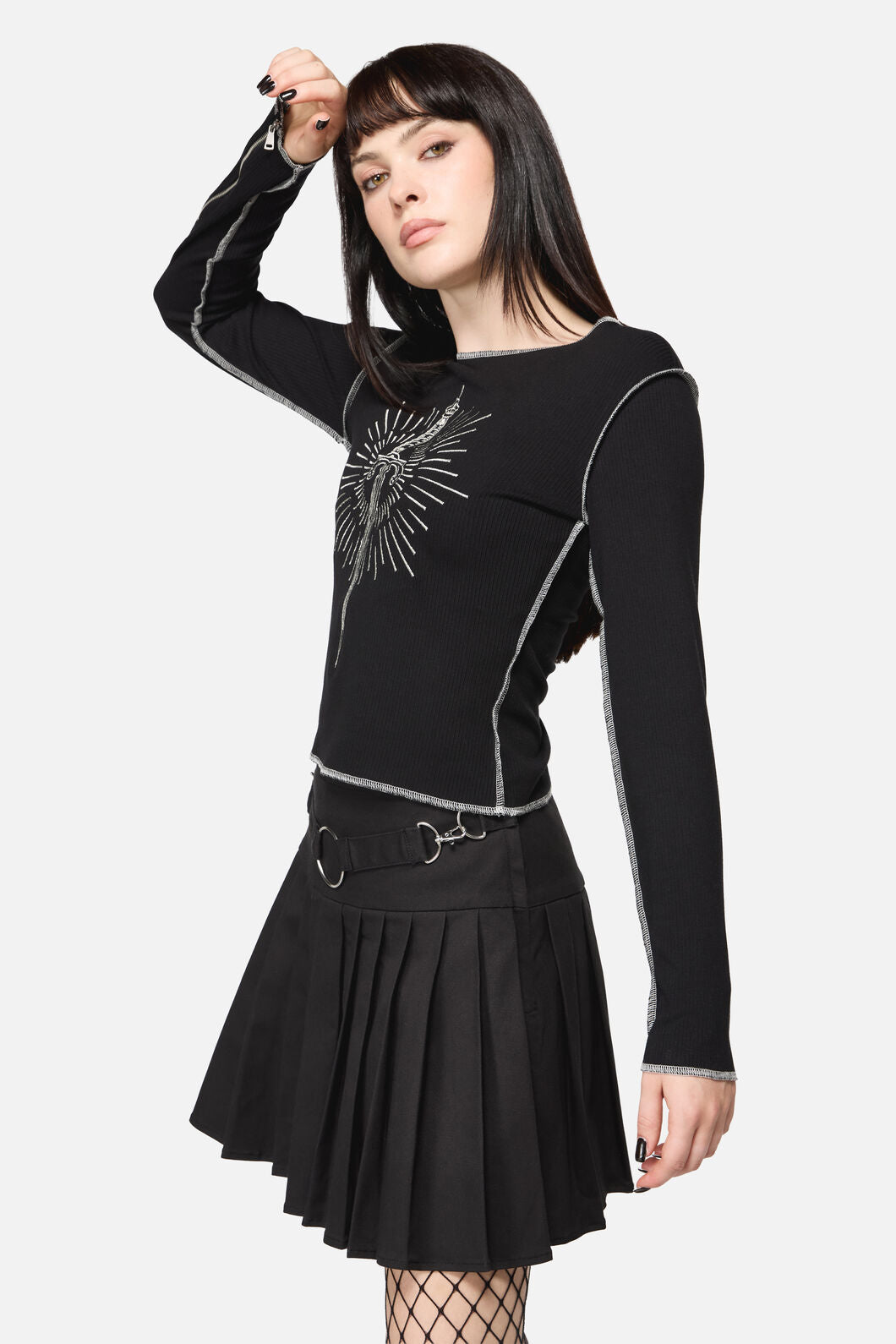 Dangerfield NZ - Dagger Goth Top - black
