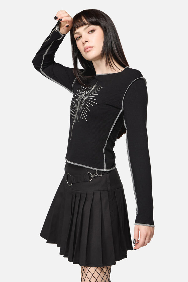 Dangerfield NZ - Dagger Goth Top - black
