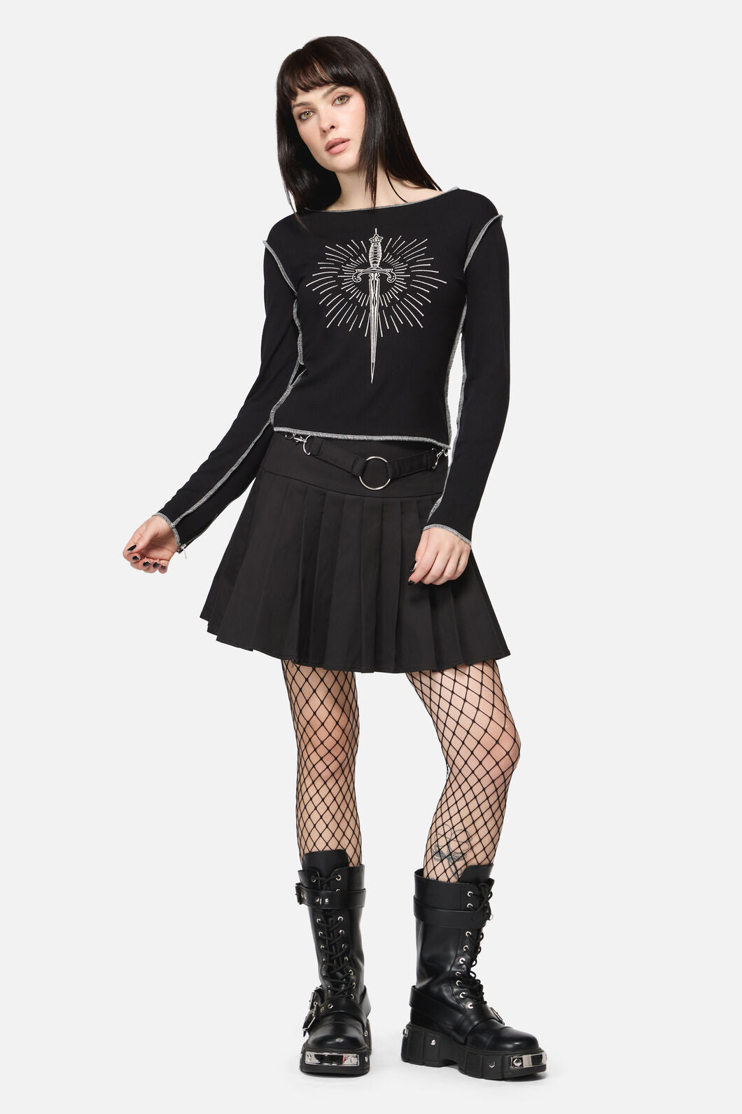Dangerfield NZ - Dagger Goth Top - black