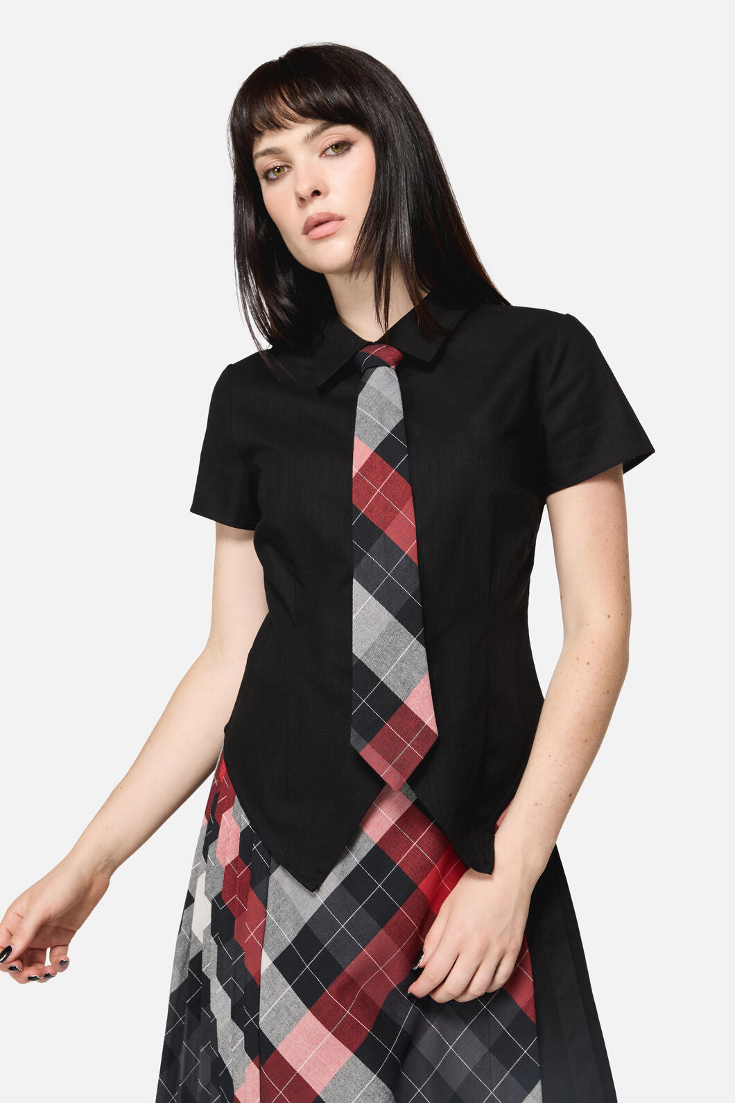 Dangerfield NZ - Armoured Goth Blouse - black