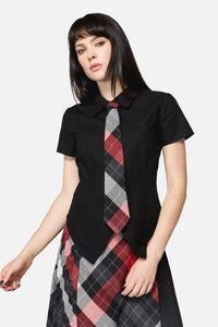 Dangerfield NZ - Armoured Goth Blouse - black