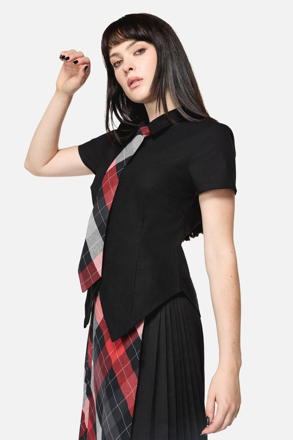 Dangerfield NZ - Armoured Goth Blouse - black