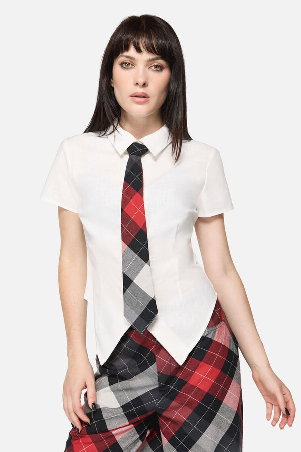 Dangerfield NZ - Armoured Goth Blouse - white