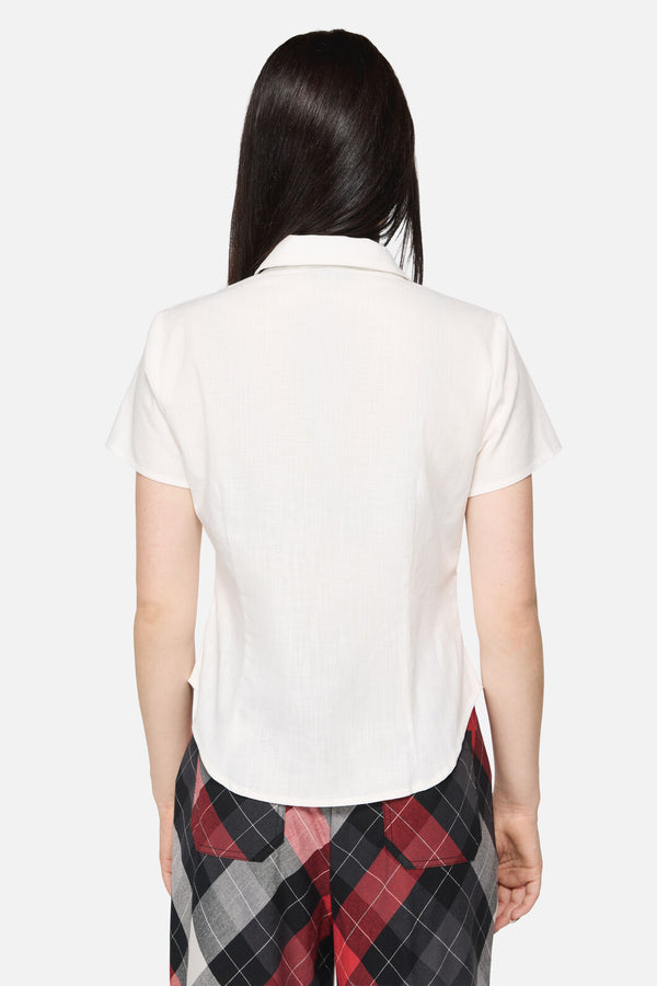 Dangerfield NZ - Armoured Goth Blouse - white