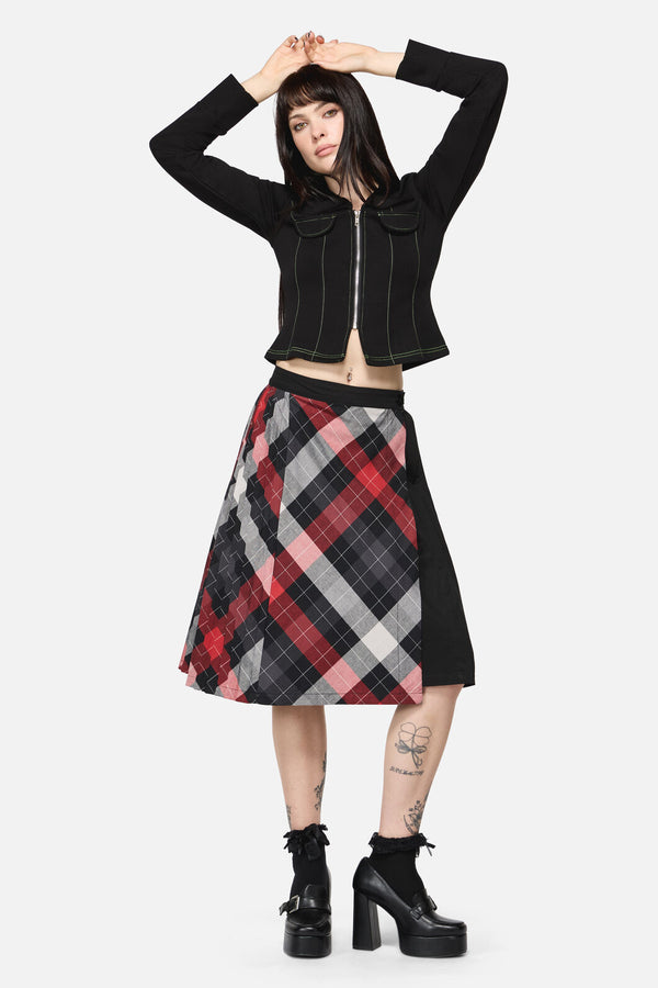 Dangerfield NZ - Trickster Goth Midi Skirt - multi