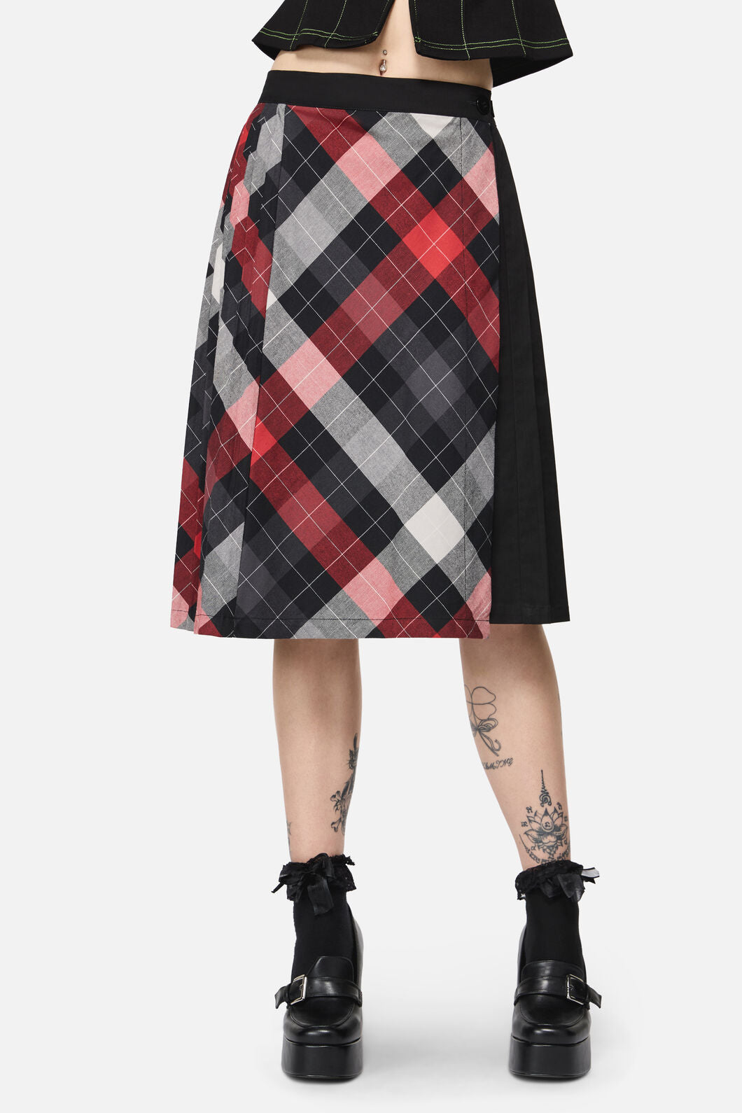 Dangerfield NZ - Trickster Goth Midi Skirt - multi