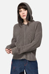 Dangerfield NZ - Armoured Goth Zip Cardigan - grey