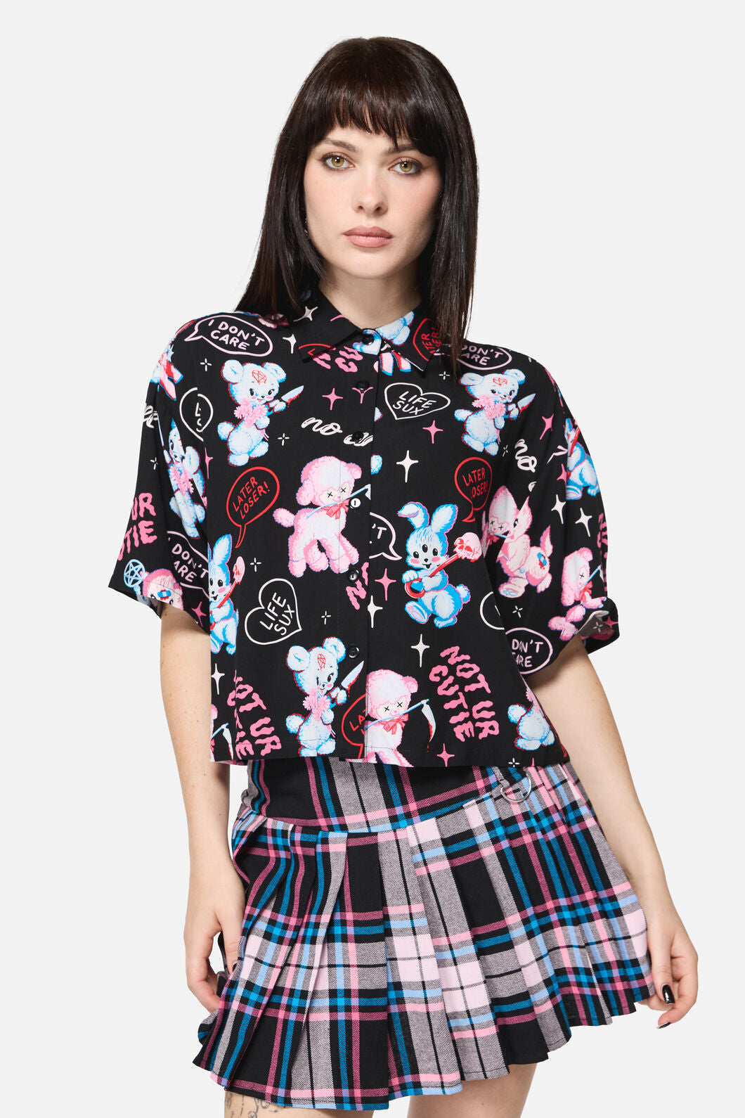 Dangerfield NZ - Creeps Goth Blouse - black