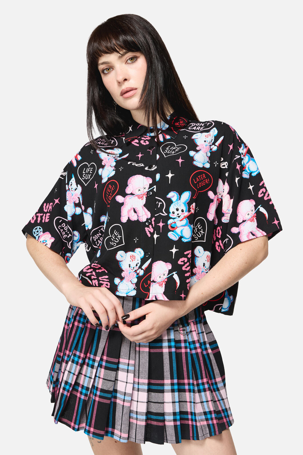 Dangerfield NZ - Creeps Goth Blouse - black
