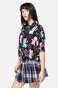 Dangerfield NZ - Creeps Goth Blouse - black