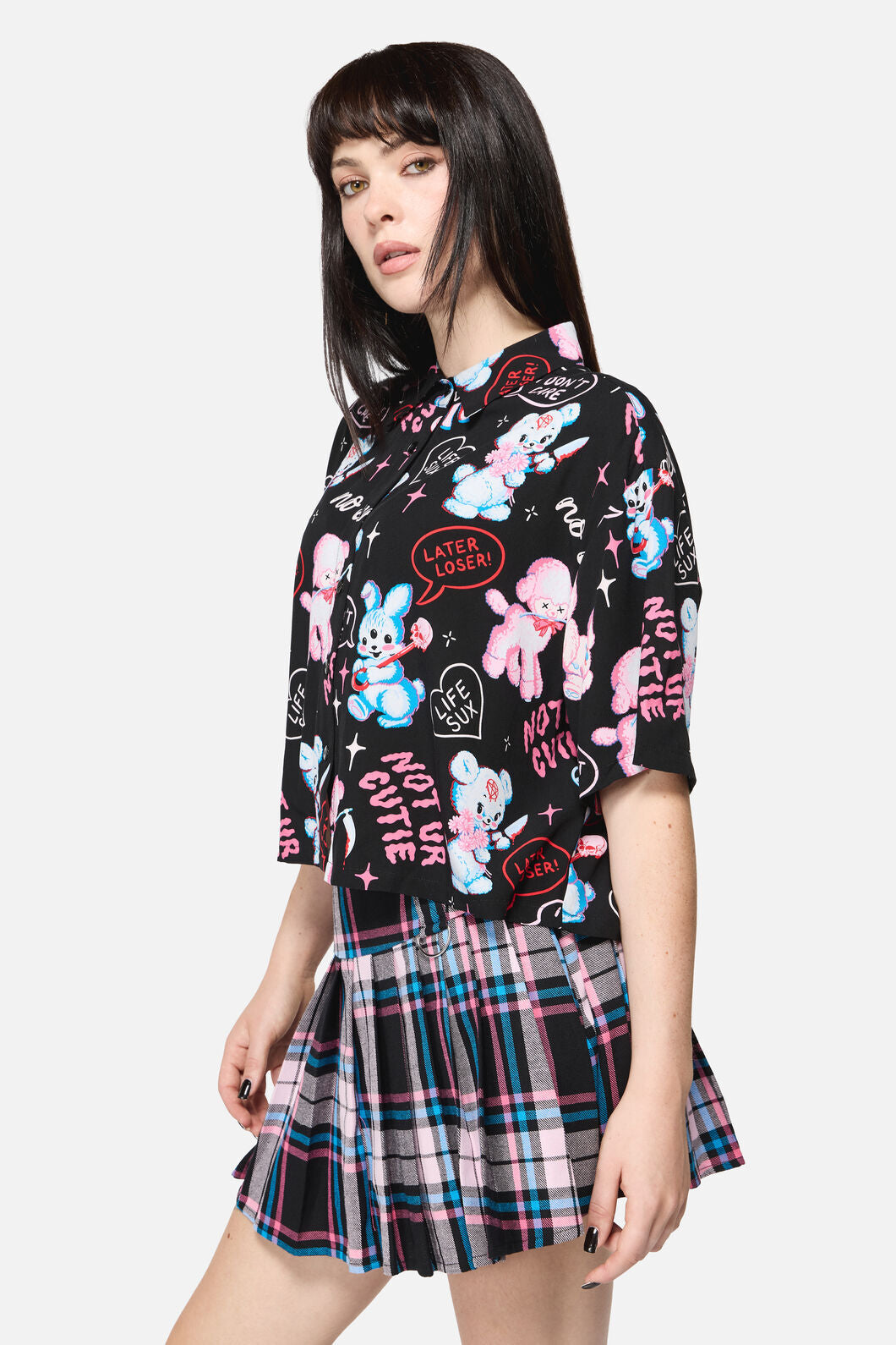Dangerfield NZ - Creeps Goth Blouse - black