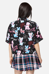 Dangerfield NZ - Creeps Goth Blouse - black