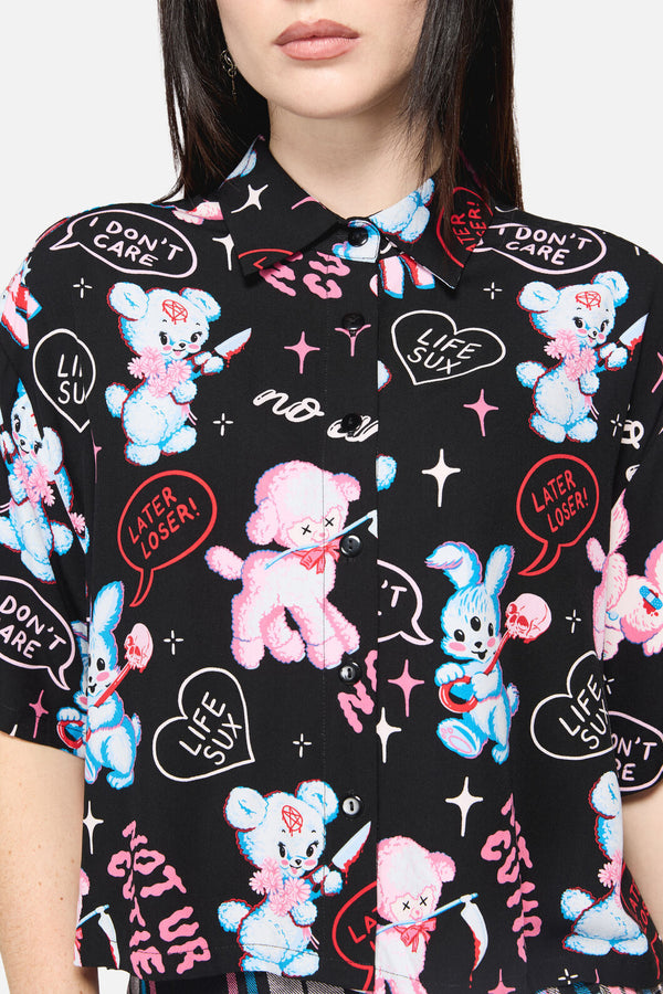 Dangerfield NZ - Creeps Goth Blouse - black