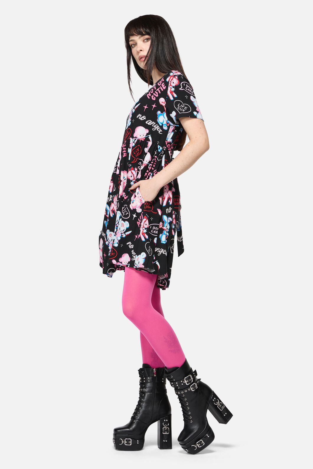 Dangerfield NZ - Creeps Goth Babydoll Dress - black