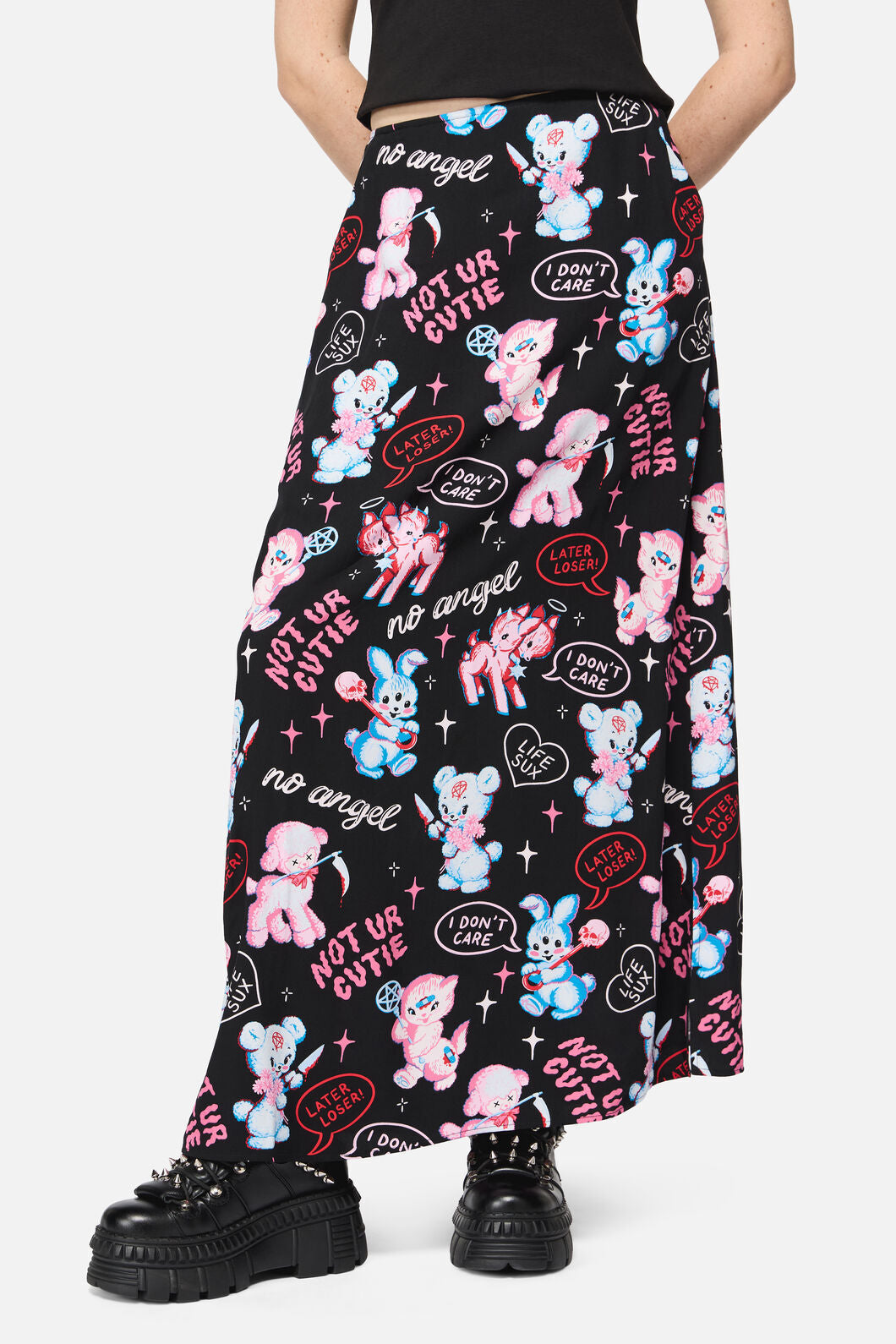 Dangerfield NZ - Creeps Goth Midi Skirt - black