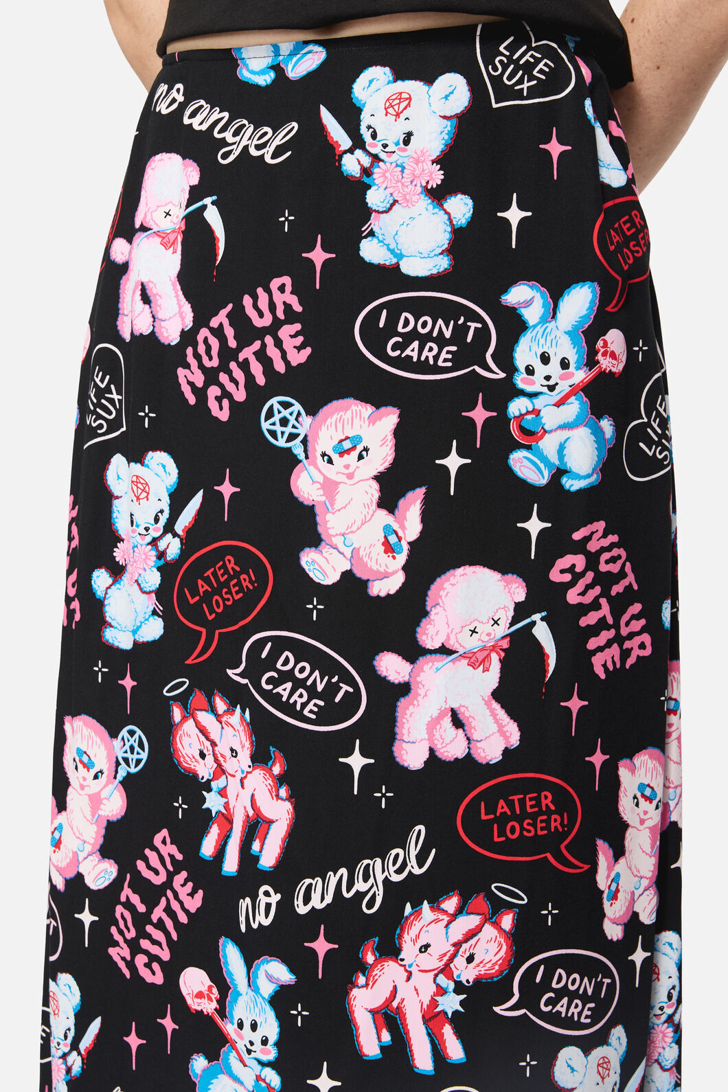 Dangerfield NZ - Creeps Goth Midi Skirt - black