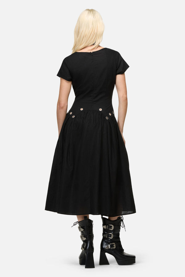 Dangerfield NZ - Mischief Goth Eyelet Dress - black