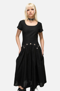 Dangerfield NZ - Mischief Goth Eyelet Dress - black