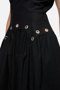 Dangerfield NZ - Mischief Goth Eyelet Dress - black