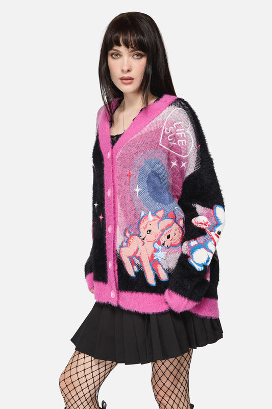 Dangerfield NZ - Creeps Goth Cardigan - multi