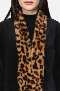 Dangerfield NZ - Creep Goth Leopard Velvet Coat - black