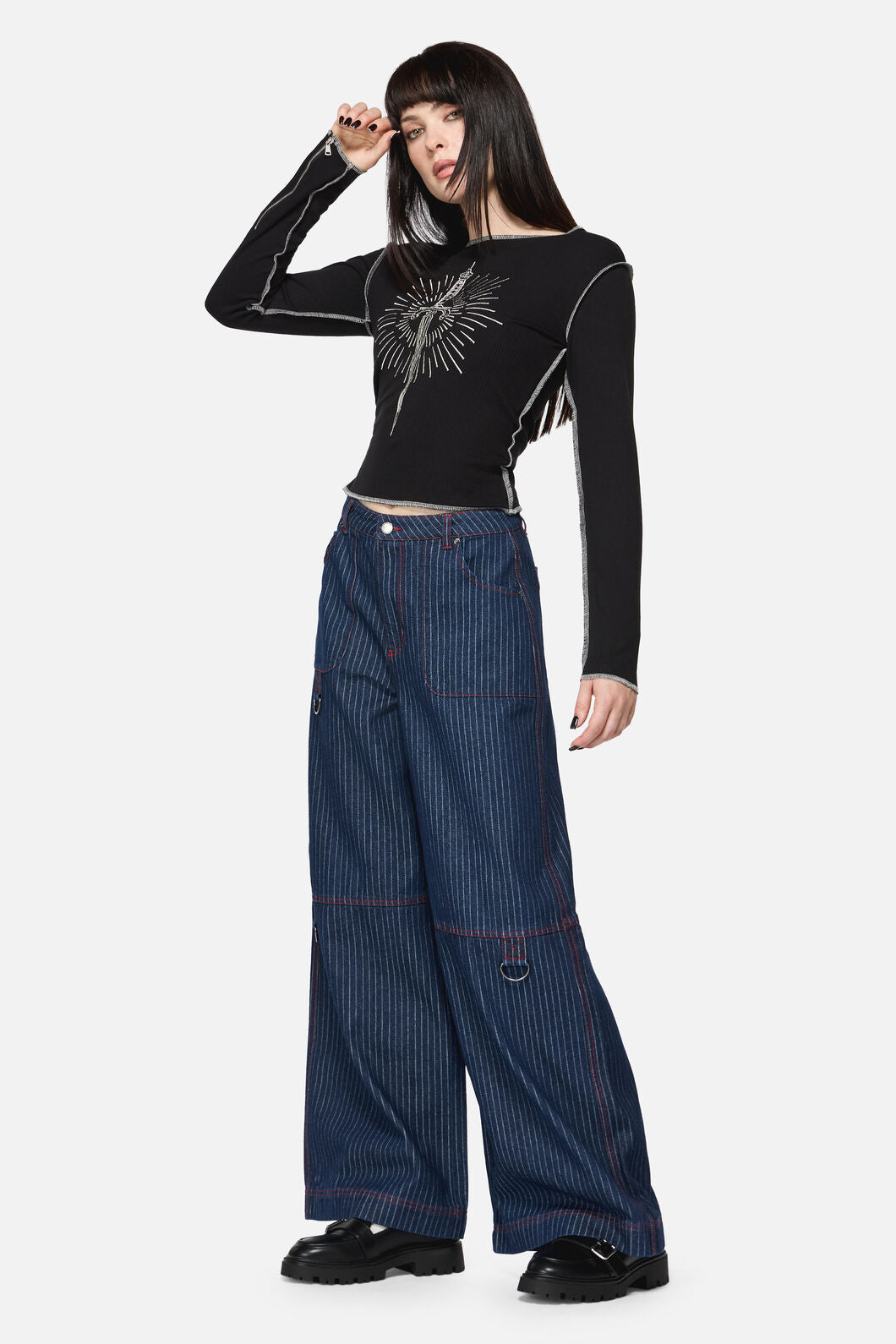 Dangerfield NZ - Anon Pin Stripe Jeans - indigo
