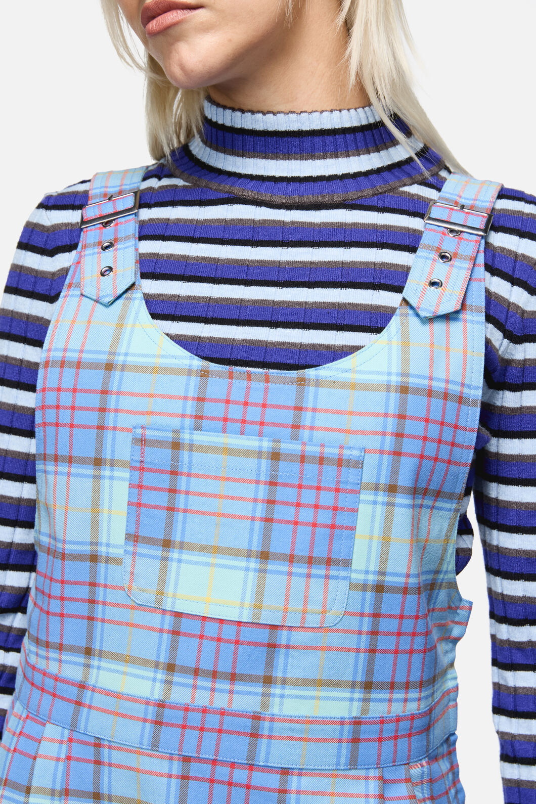 Dangerfield NZ - Genesis Tartan Pinafore - blue