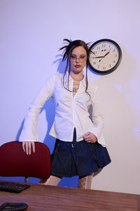 Dangerfield NZ - Anon Pin Stripe Skort - indigo