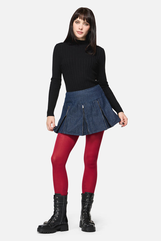 Dangerfield NZ - Anon Pin Stripe Skort - indigo