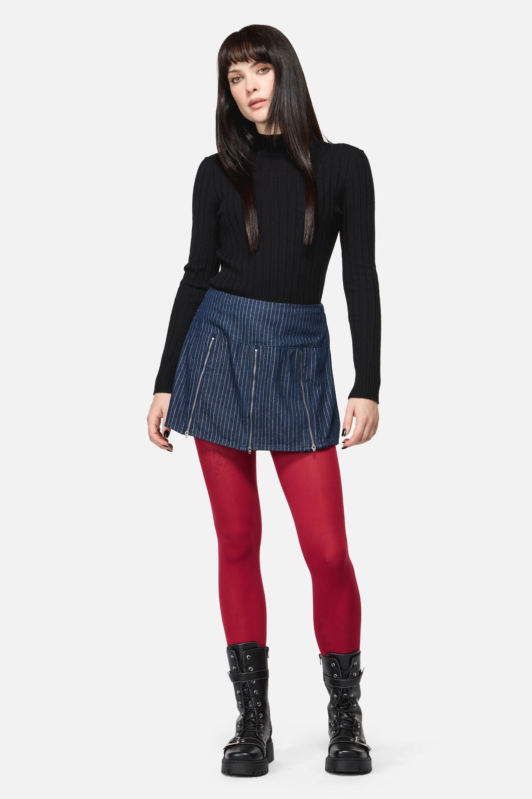 Dangerfield NZ - Anon Pin Stripe Skort - indigo