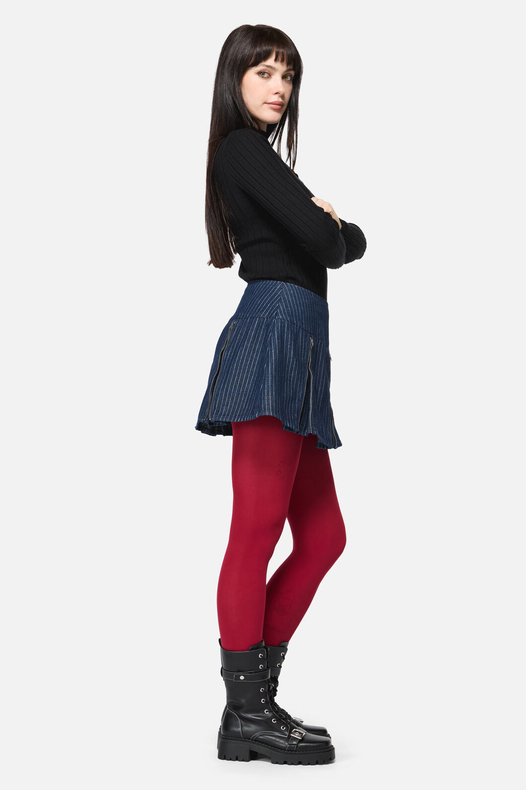 Dangerfield NZ - Anon Pin Stripe Skort - indigo