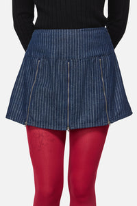 Dangerfield NZ - Anon Pin Stripe Skort - indigo