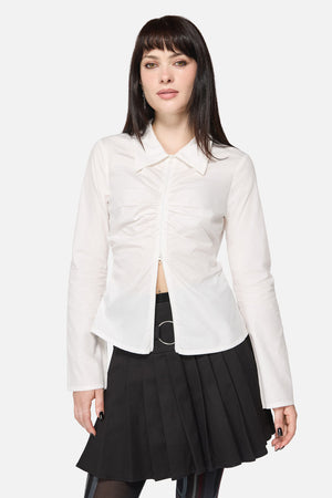 Dangerfield NZ - Avril LS Blouse - white