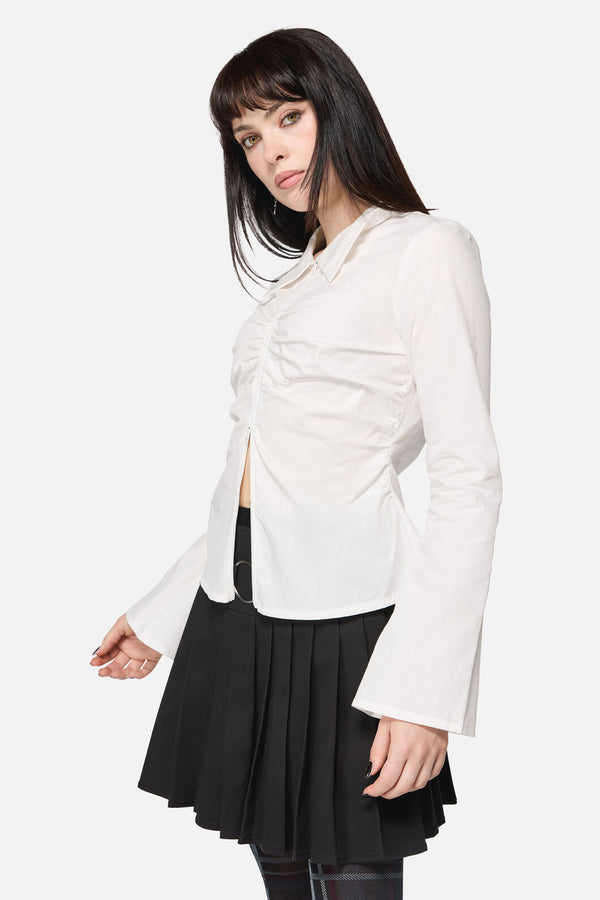 Dangerfield NZ - Avril LS Blouse - white