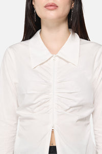 Dangerfield NZ - Avril LS Blouse - white