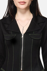 Dangerfield NZ - Trickster Goth LS Top - black
