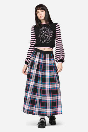 Dangerfield NZ - Hater Goth Midi Skirt - pink