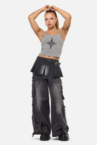 Dangerfield NZ - Diffused Belt Micro Skirt - grey
