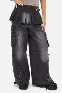 Dangerfield NZ - Diffused Belt Micro Skirt - grey