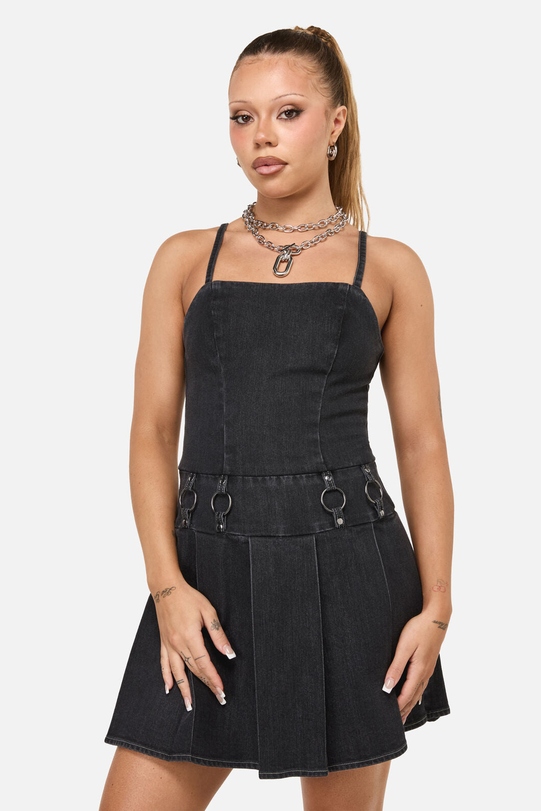 Dangerfield NZ - Diffused Mini Dress - grey