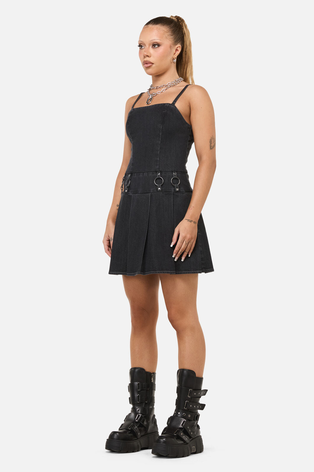 Dangerfield NZ - Diffused Mini Dress - grey